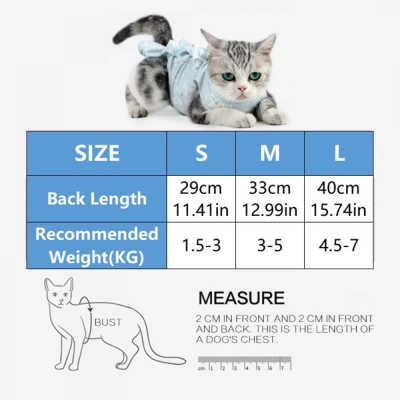Cat Recovery Suit for Post-Operative Care 02