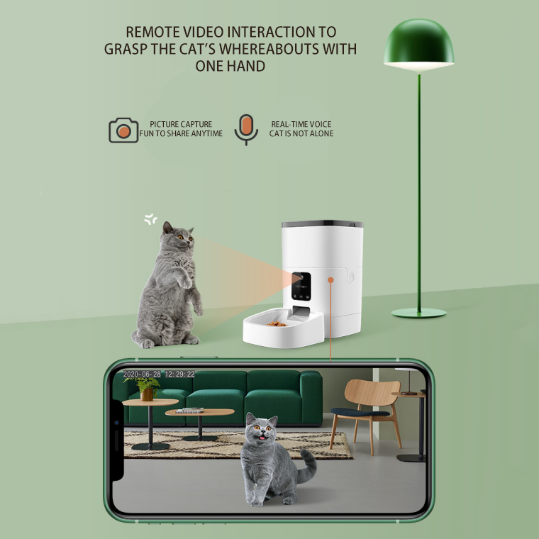 DUDUPET Cat & Dog Smart Automatic Feeder With HD Camera 4L Crawlpaw