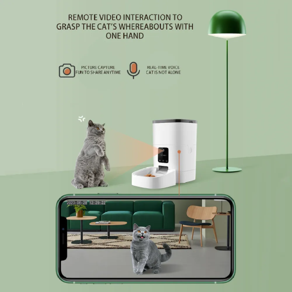 DUDUPET Cat & Dog Smart Automatic Feeder With HD Camera 4L