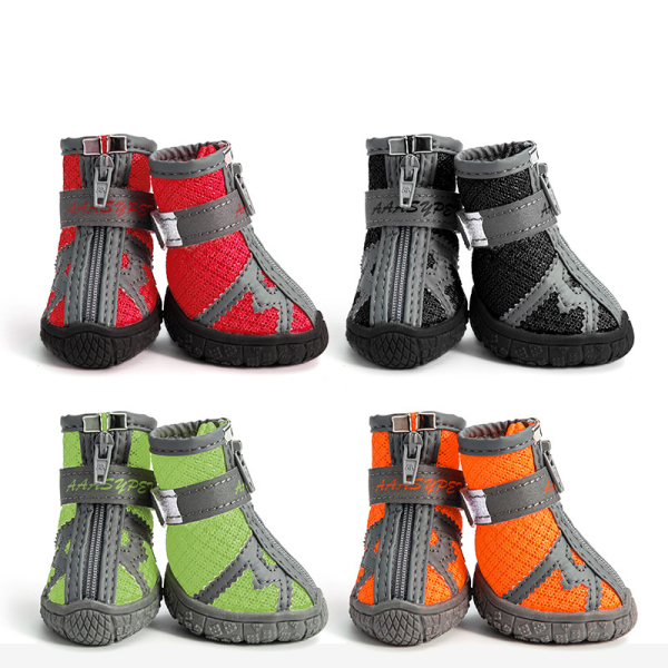 Dog Walking Boots With Reflective Strips