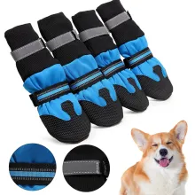 Dog Boots With Reflective Strips02