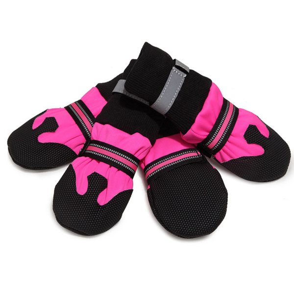 Dog Boots With Reflective Strips