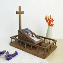 Jesus Cross Pet Urns With Memorial Photo Frame06