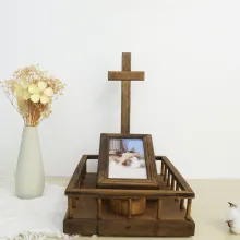 Jesus Cross Pet Urns With Memorial Photo Frame05