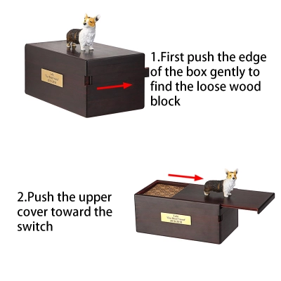 Ebony Dog Urns - Free Custom Nameplate Content 02