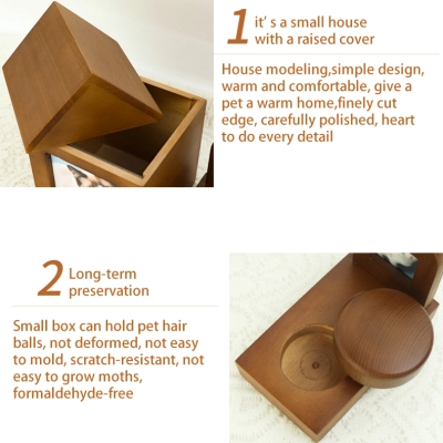 Pine Pet Urns With Photo Frame 02