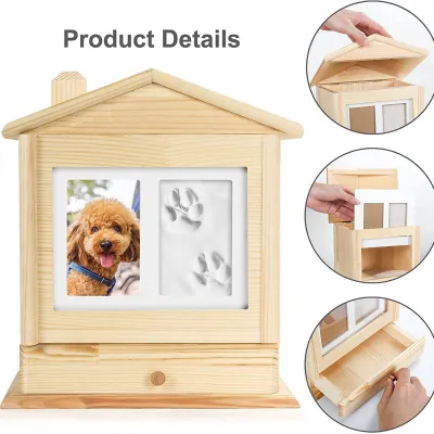 DIY Cat Dog Urns with Photo Frame and Paw Print Kit 02