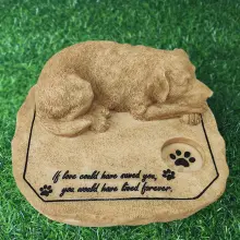 Dog Headstone Monument With Candle Hole Customizable05