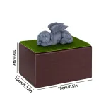 Wooden Dog Urns With Dog Figurine