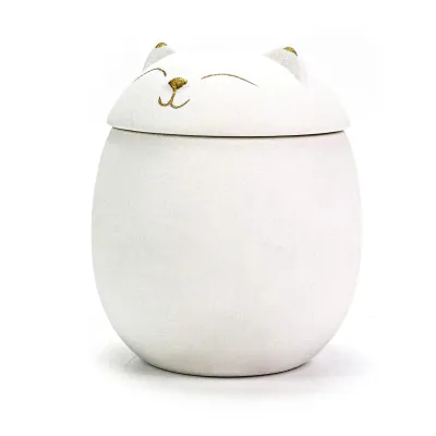Ceramic Cat Cremation Urns With Seal Lid 01