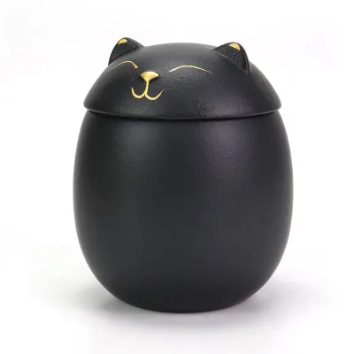 Ceramic Cat Cremation Urns With Seal Lid 02