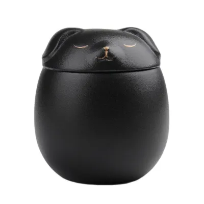 Ceramic Dog Cremation Urns With Seal Lid 01