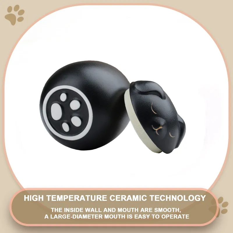 Ceramic Dog Cremation Urns With Seal Lid02
