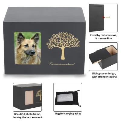 Photo Frame Wooden Dog Urns 02