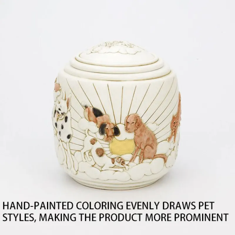 Resin Dog Cremation Urns With Seal Lid02
