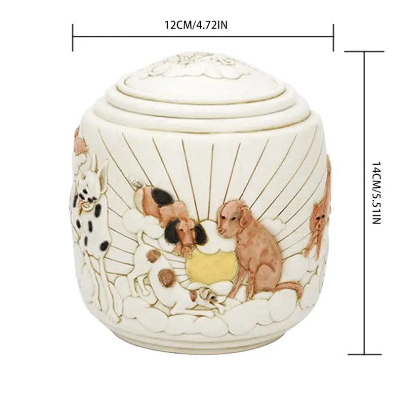 Resin Dog Cremation Urns With Seal Lid05