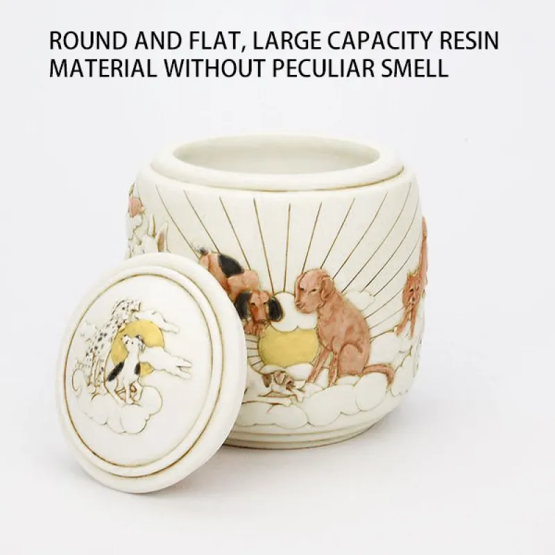 Resin Dog Cremation Urns With Seal Lid01