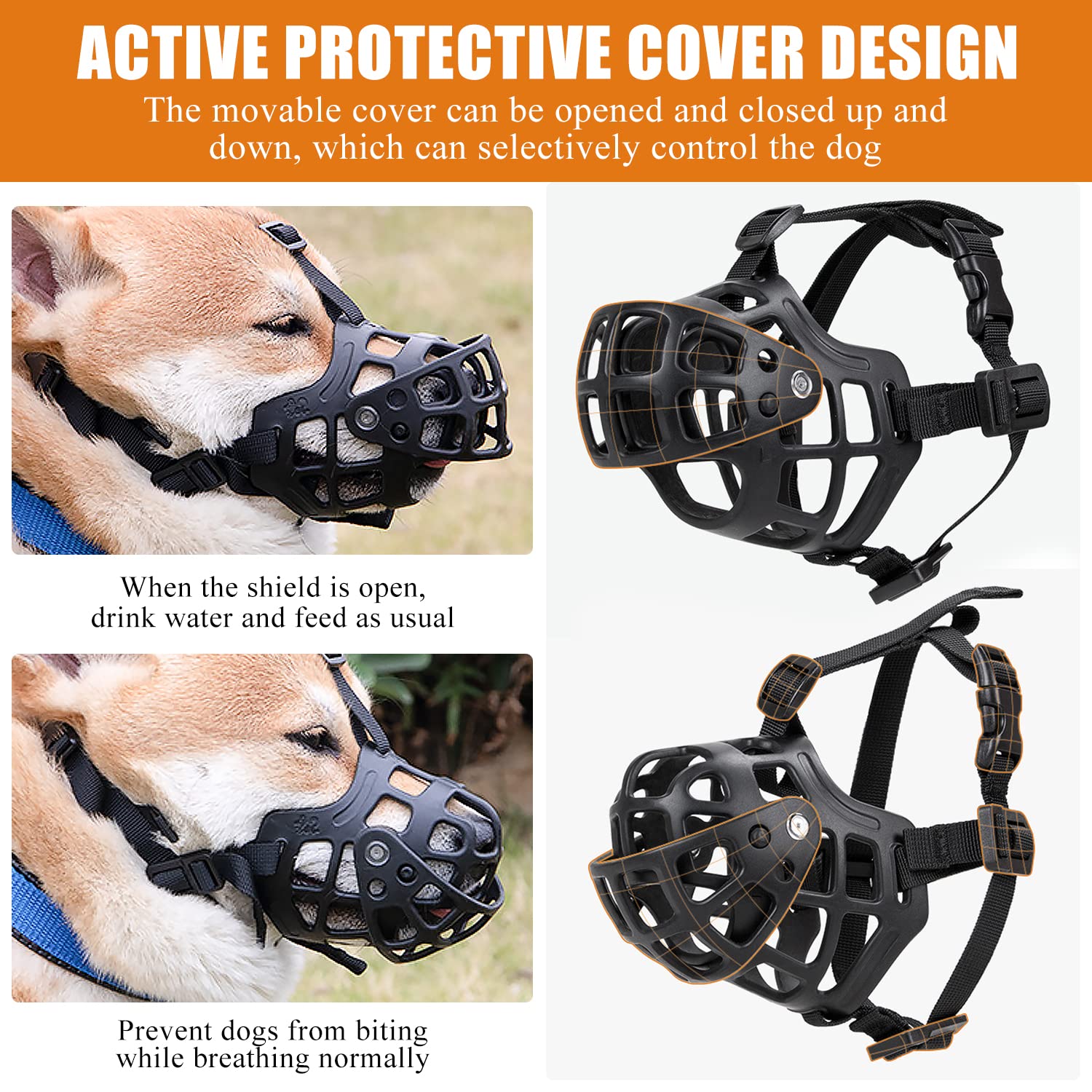 Adjustable Basket Dog Muzzle