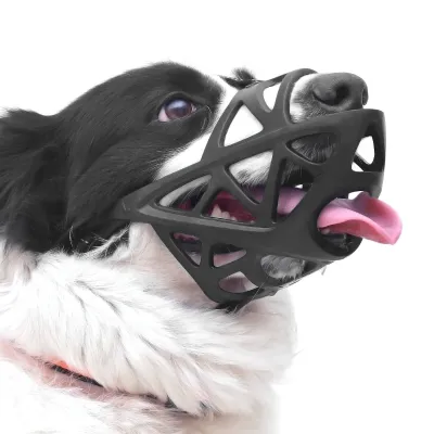 Dog Muzzle With Reflective Strips 01