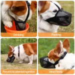 Mesh Dog Mouth Cover with Adjustable Strap