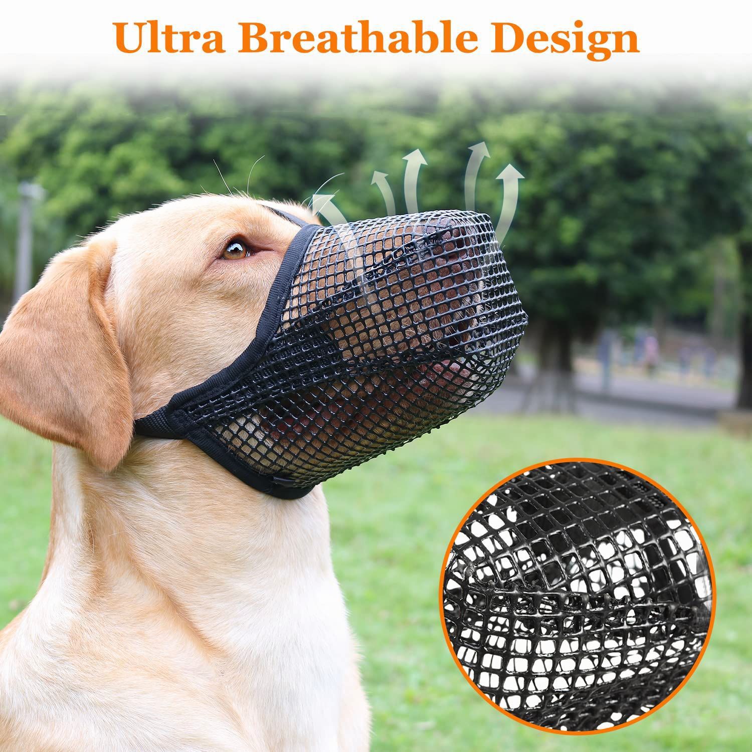 Mesh Dog Mouth Cover with Adjustable Strap Crawlpaw