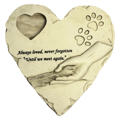 Heart-shaped Dog Headstone Can Put Photos Customizable 01