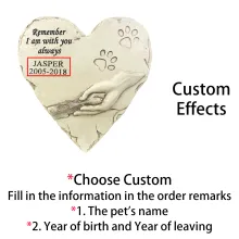 Heart-shaped Dog Headstone Monument Customizable08