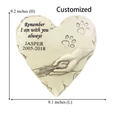 Heart-shaped Dog Headstone Monument Customizable07