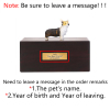 Ebony Dog Urns - Free Custom Nameplate Content