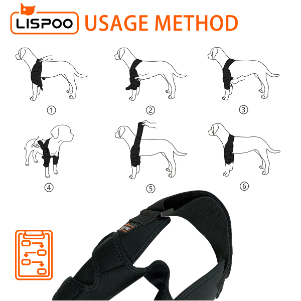 LISPOO Dog Elbow Braces For Offers Elbow Support And Protection