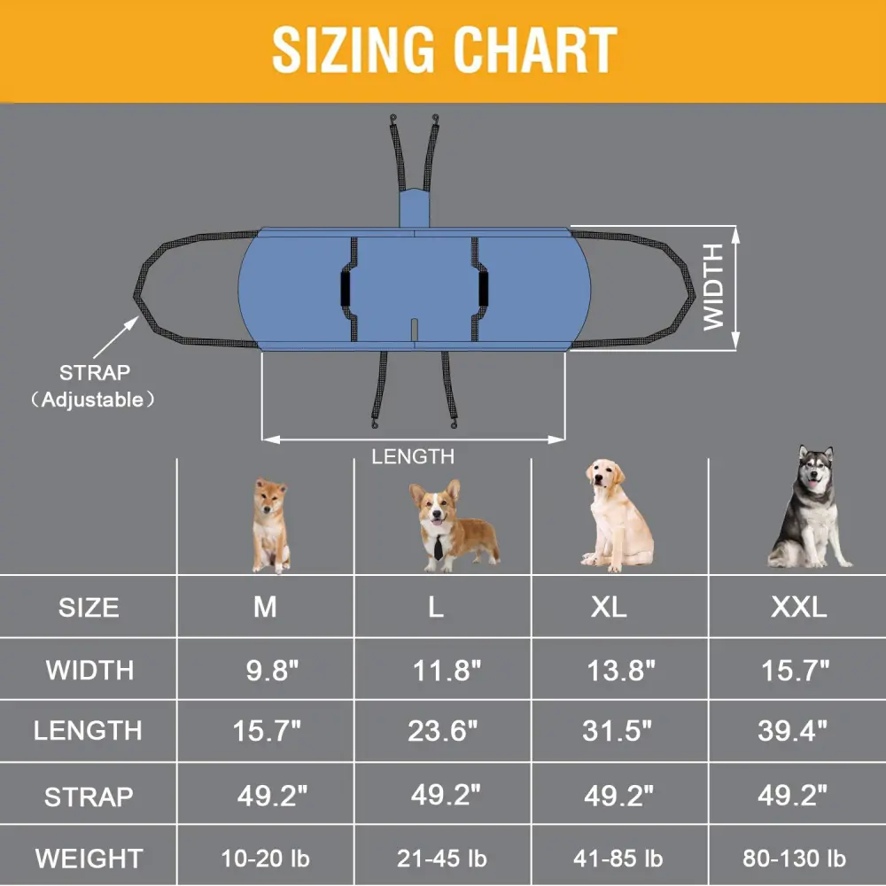 Dog Lift and Mobility Support Harness