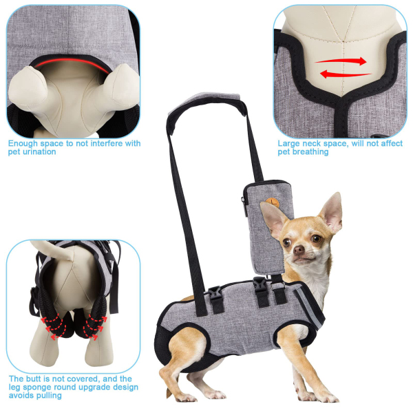 Full Body Dog Lifting Harness With Storage Bag