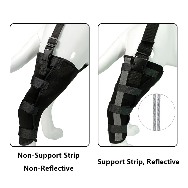 Dog Leg Brace with Reflective Metal Support01