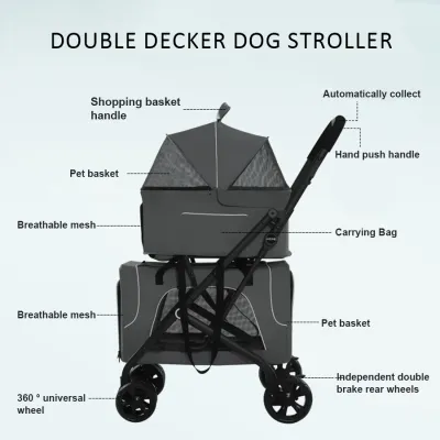 Dog Stroller with Pet Carriers Bag 02