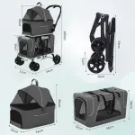 Dog Stroller with Pet Carriers Bag