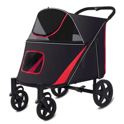 One-Click Foldable Dog Pushchair 01