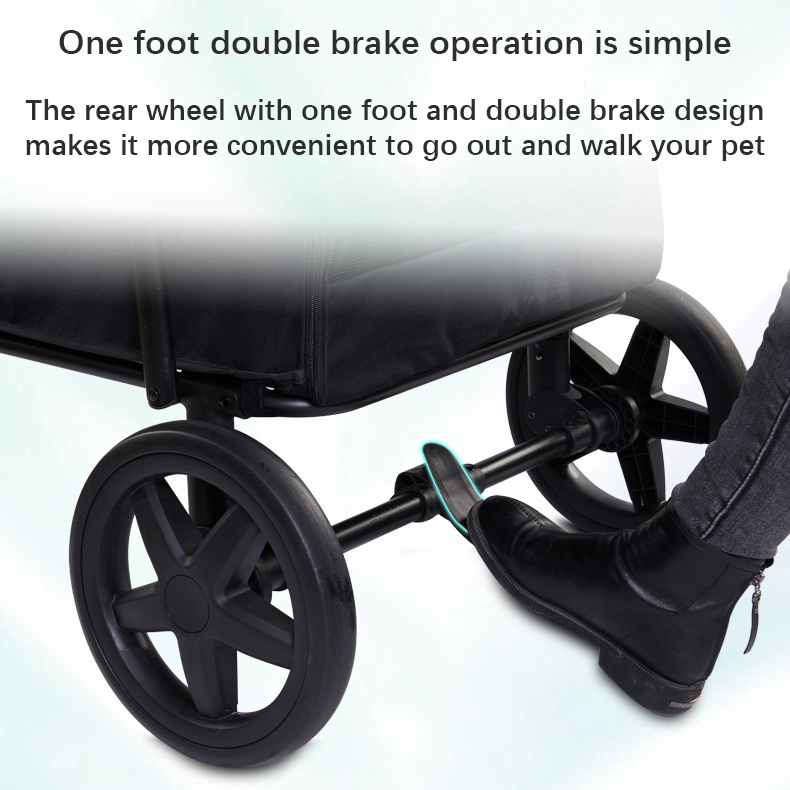One-Click Foldable Dog Pushchair