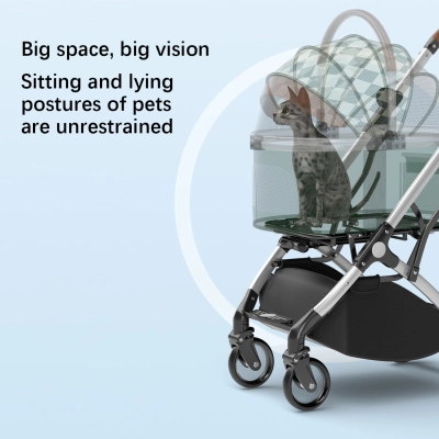 No-Zip Dog Stroller with Detachable Carrier 02