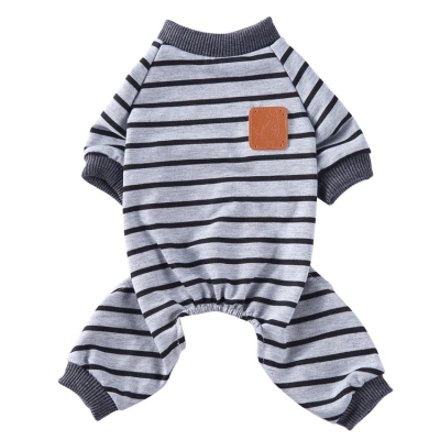 Stripes Print Dog Pajamas 02