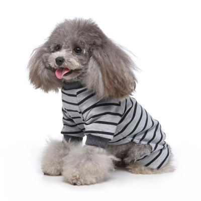 Stripes Print Dog Pajamas 01
