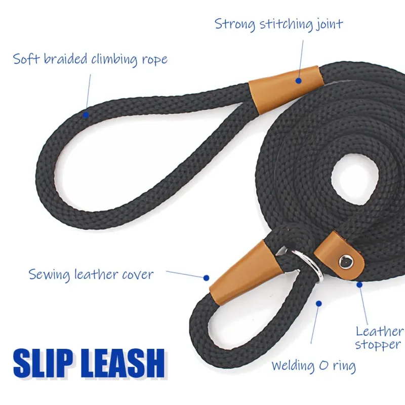 Slip Solid Rope Dog Leash03