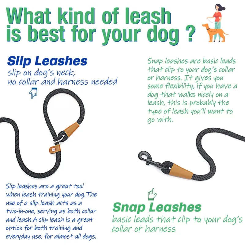 Slip Solid Rope Dog Leash02