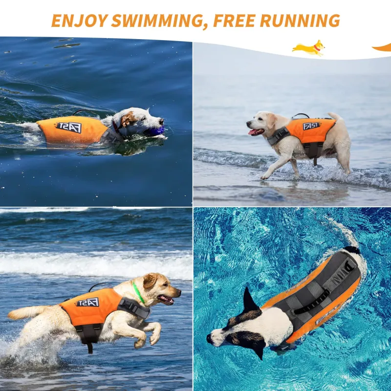 Dog Life Vest With Rescue Handle06