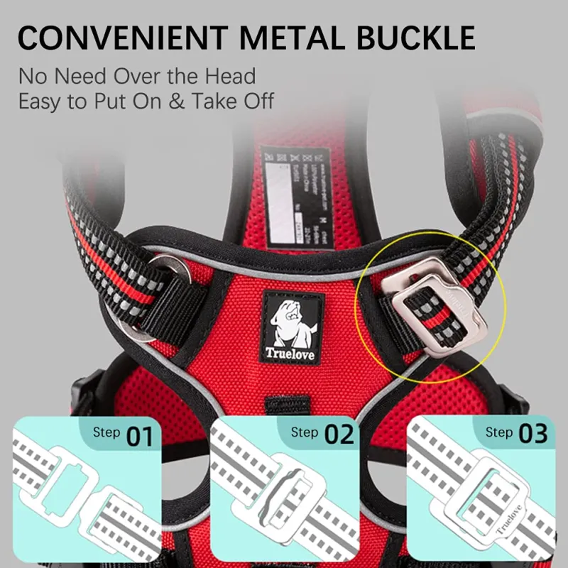 True Love No Pull Reflective Dog Harness03
