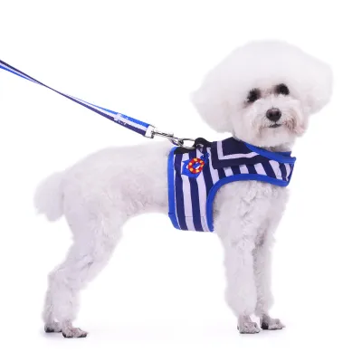 Navy Sailor Style Adjustable Dog Harness 01