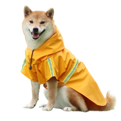 Adjustable Dog Raincoat With Hood 01