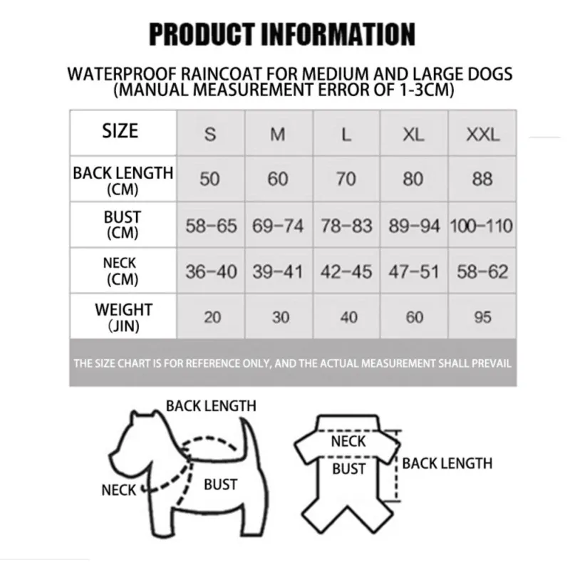 Cold Protection Dog Raincoat