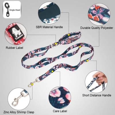 True Love Floral Style Heavy Duty Dog Leash 02