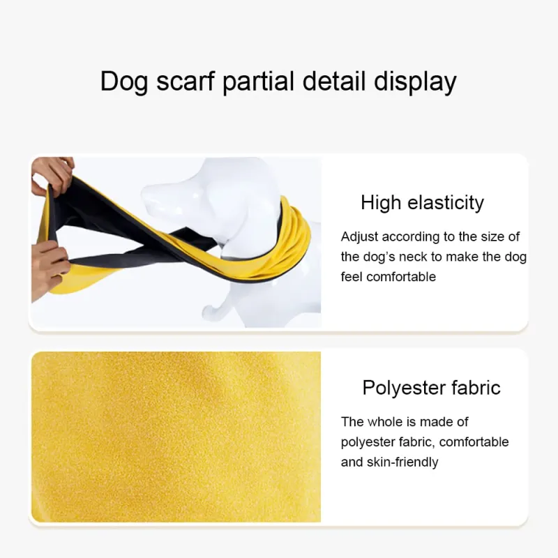 Solid Color Double Sided Dog Scarf02