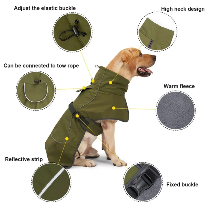 Adjustable Reflective Dog Jacket02